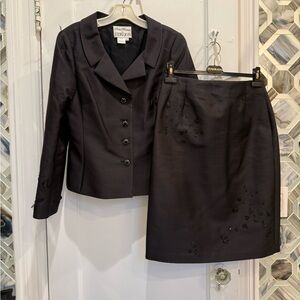 Teri Jon Black Skirt Set size 10